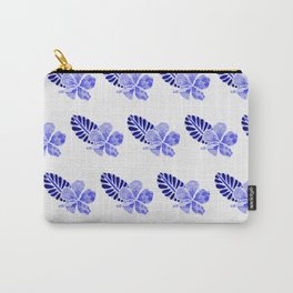 Hibiscus Tropical - Blue Carry-All Pouch