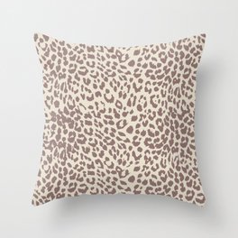 Light Tan Leopard Throw Pillow