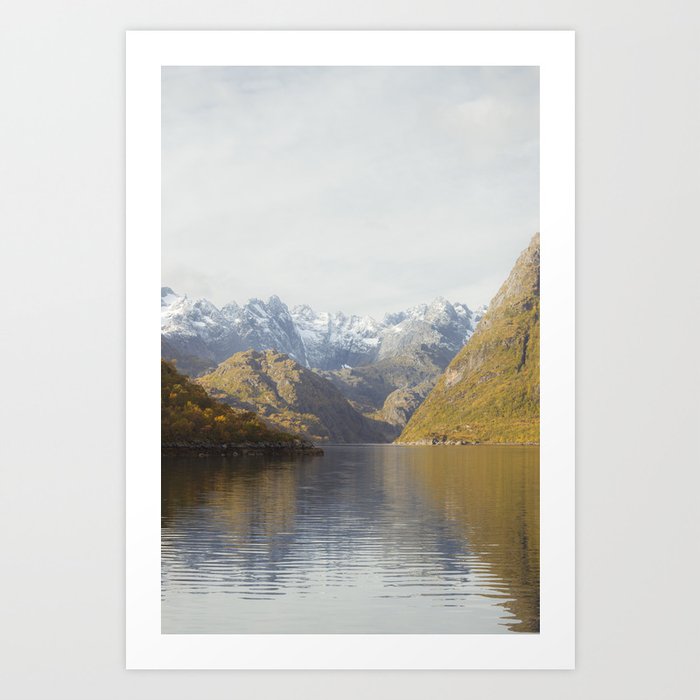 Magical Lofoten mountains - Norway fine art travel photography - Landscape photography Art Print
