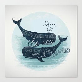 Moby Whale Canvas Print