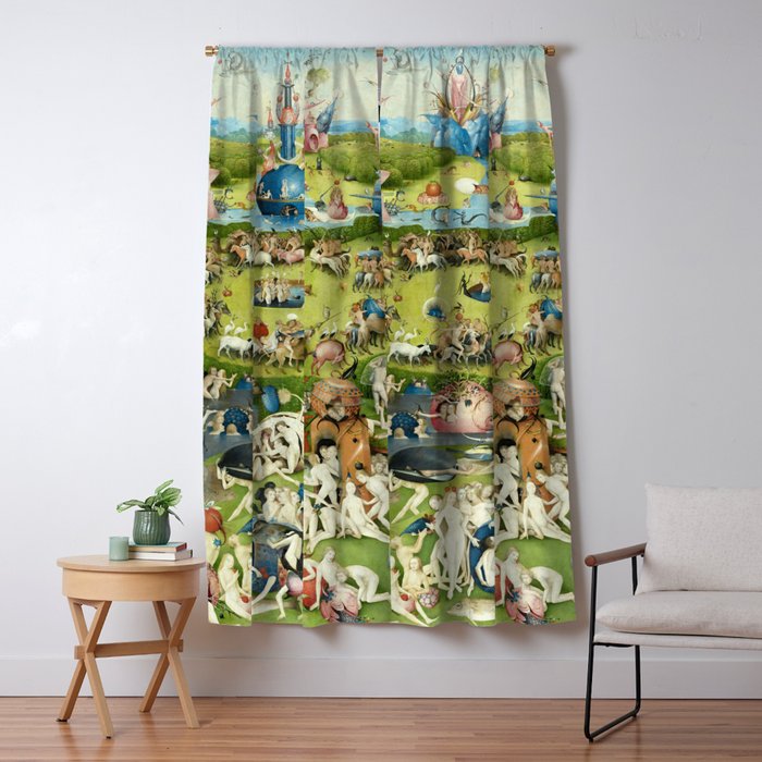 The Garden of Earthly Delights by Hieronymus Bosch Blackout Curtain by fineearthprints