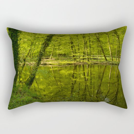 Forest lake pure relaxation for the Soul Rectangular Pillow