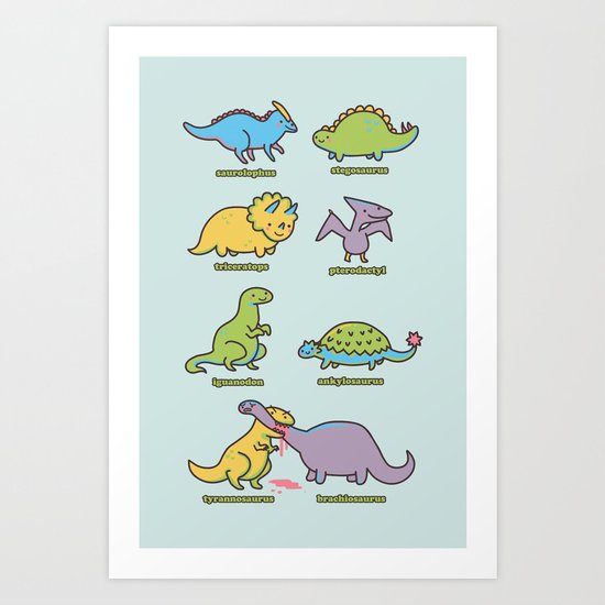 know your dinosaurs Art Print