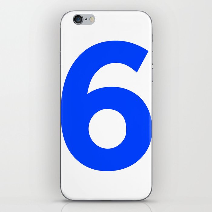 Number 6 (Blue & White) iPhone Skin