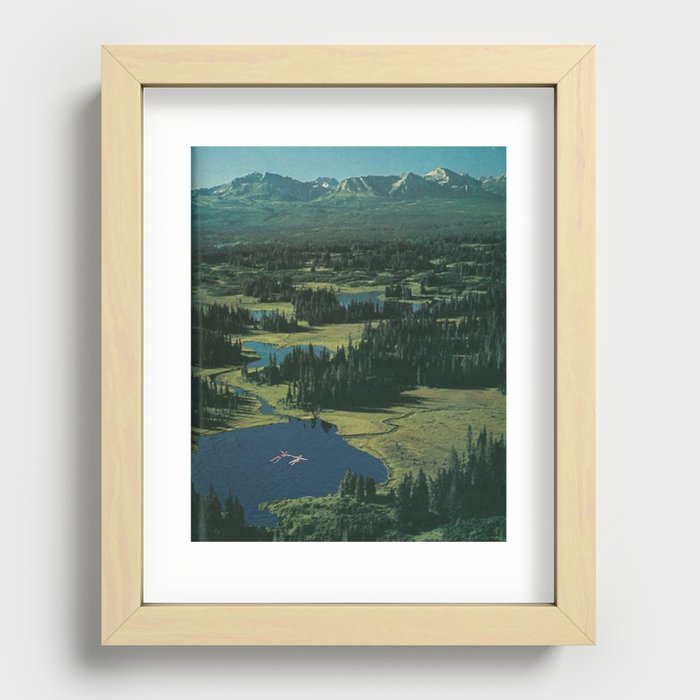 Dreaming in the lake  Recessed Framed Print