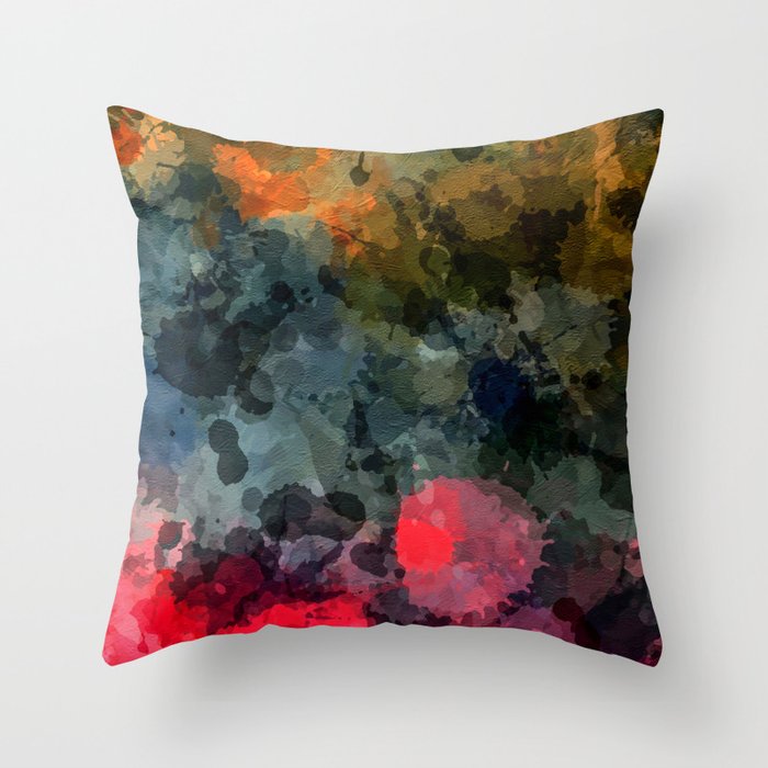 Darkness Comes Modern Abstract Throw Pillow