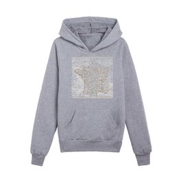 Vintage old map of france Kids Pullover Hoodies