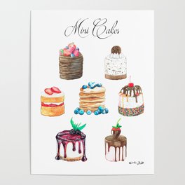 Mini cakes Poster