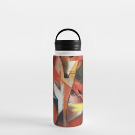 Franz Marc The Foxes Animal Colorful Artwork Water Bottle