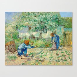 Vincent Van Gogh - First Steps, after Millet Canvas Print