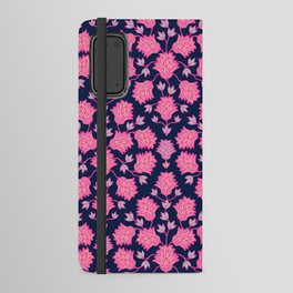 THISTLEDOWN FLORAL in PINK AND DARK BLUE Android Wallet Case