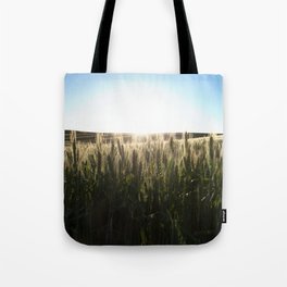Wheat Field Sunset Photography Print Tote Bag