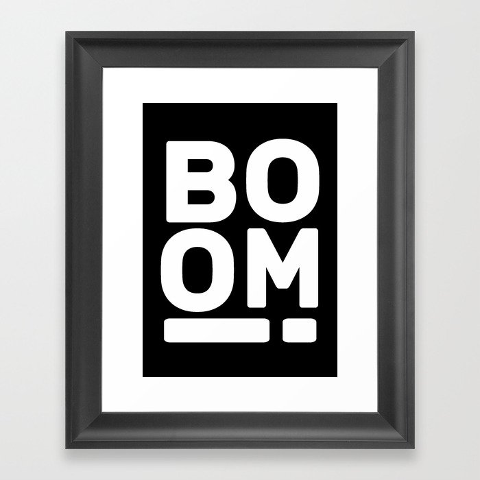 Boom! Framed Art Print