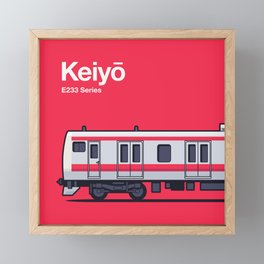 Tokyo Keiyo Line Train Side Profile Framed Mini Art Print