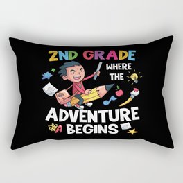 2nd Grade Where The Adventure Begins Rectangular Pillow