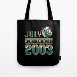 July 2003 Vintage Lion Gift Tote Bag | Limited Edition, Birthday, Limited, Legal Age, Graphicdesign, 2003 July, Birthday Saying, Eighteen, July 2003, 18Th Birthday 