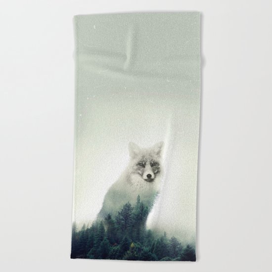 Fox, Forest Animal, Woodlands, Wilderness Beach Towel
