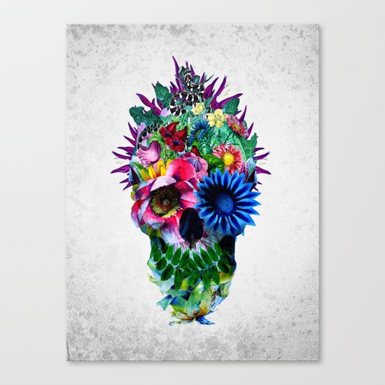 Floral Skull Canvas Print