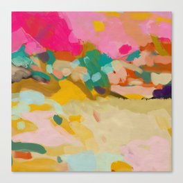 landscape light & pink clouds Canvas Print