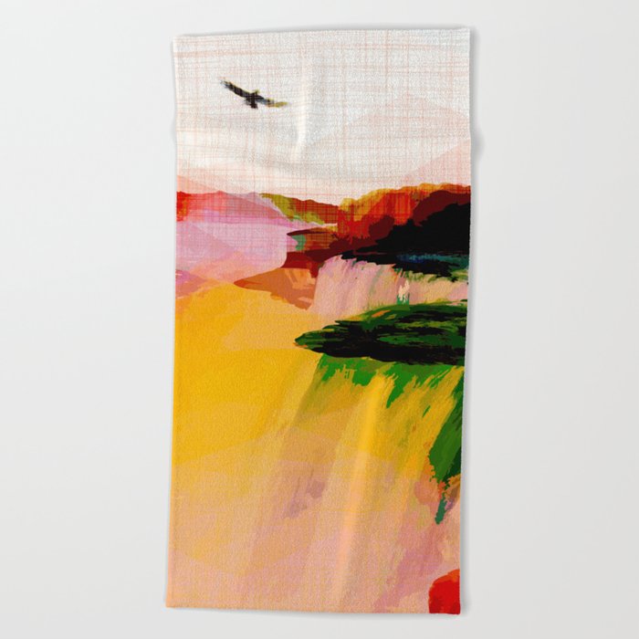 Summer Adventure at Havasu Falls in Arizona Beach Towel