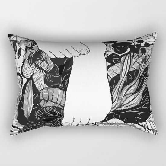 FLOWER FOOTERS Rectangular Pillow