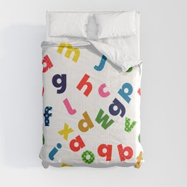 colourful alphabet Comforter