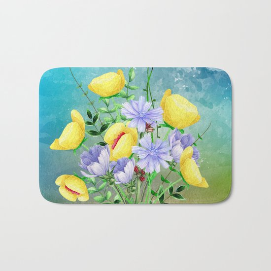 Flowers bouquet #21 Bath Mat