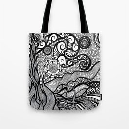 starry night doodled Tote Bag