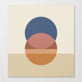 Abstraction_NEW_SUN_BLUE_CIRCLE_WAVE_HORIZON_POP_ART_0204A Canvas Print