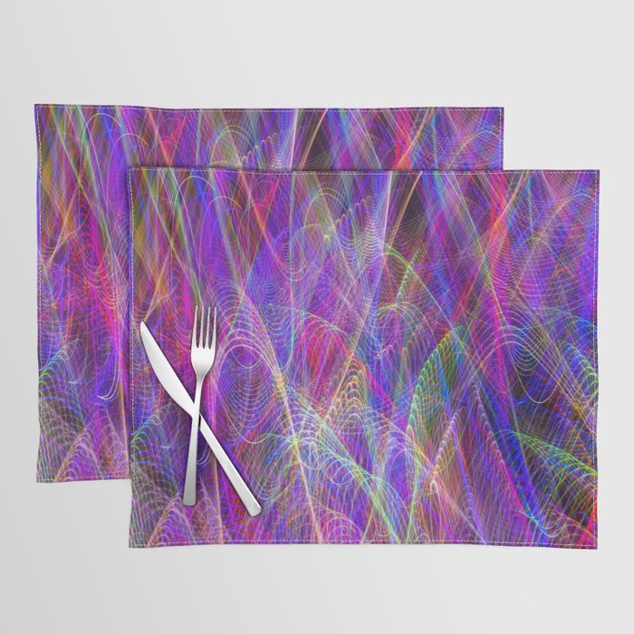 Colorful Neon Lights Placemat