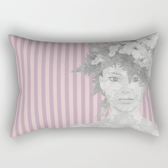 Look at me (romantic flowers vintage) Rectangular Pillow