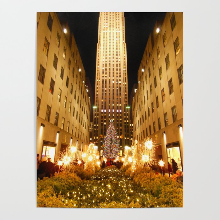 Rockerfeller Center Christmas Tree, NYC Poster by Picture This