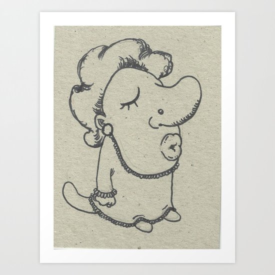 aunty Art Print