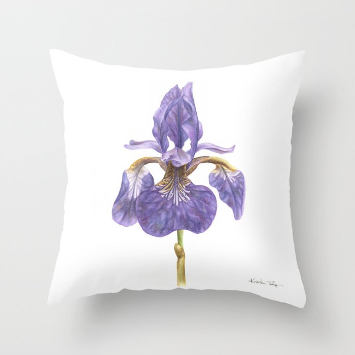 Siberian Iris Throw Pillow