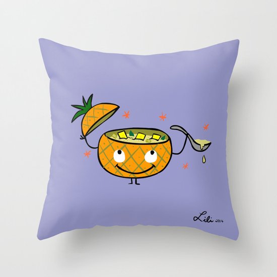 Pineapple Curry Throw Pillow
