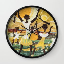 African Dancers Wall Clock