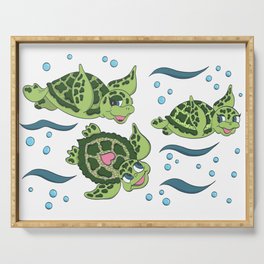  Happy Turtles  Serving Tray