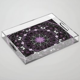 Neon Pride Series - Asexual Sun Mandala Acrylic Tray
