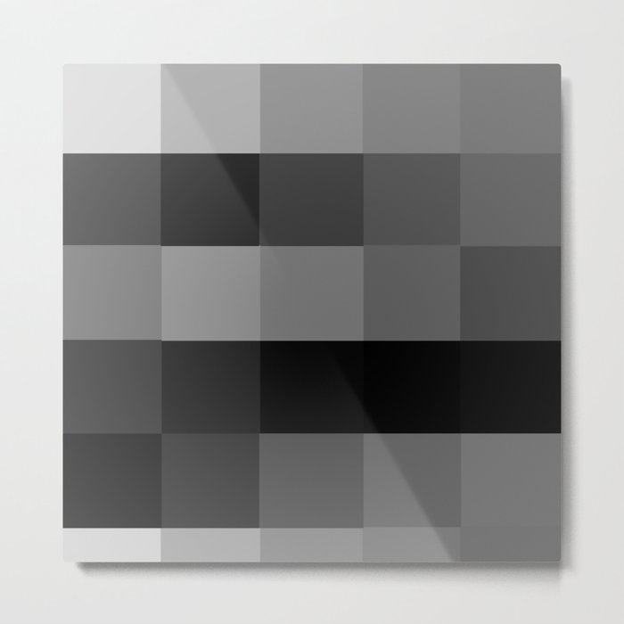 Pixels: Monochrome II Metal Print
