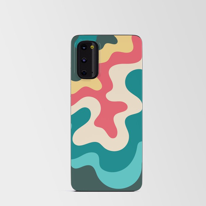 Soft Swirling Waves Abstract Nature Art In Summer Beach Color Palette Android Card Case