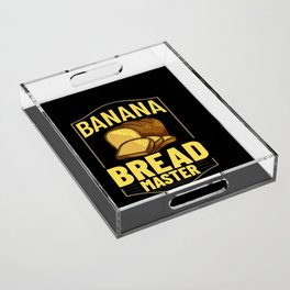 Banana Bread Recipe Chocolate Chip Nuts Vegan Acrylic Tray