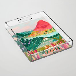 New Day (Pink Mountain)  Acrylic Tray