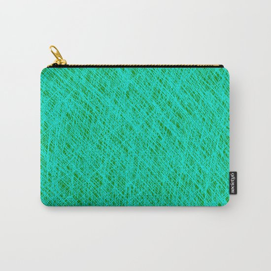 Expressive Blue (Abstract green and cyan) Carry-All Pouch