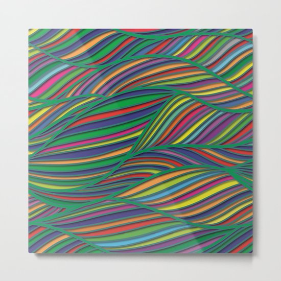 Flowing Lines Metal Print
