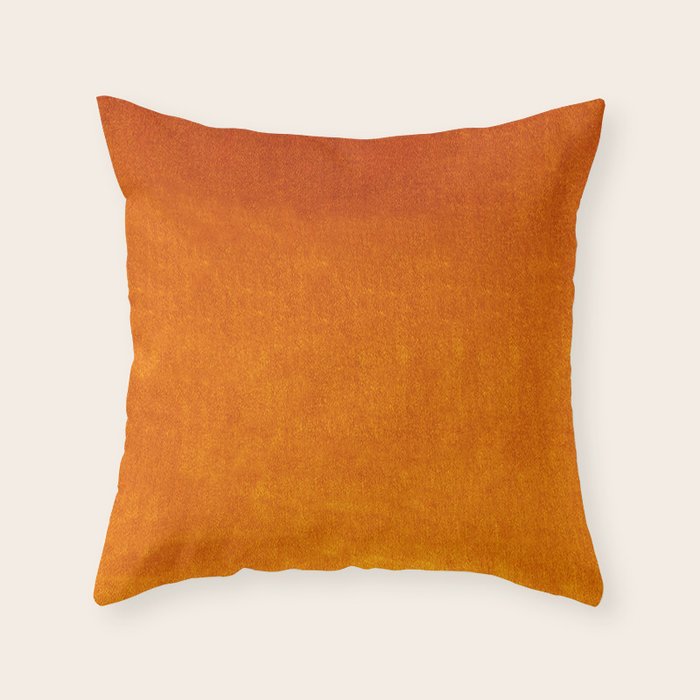 Orange Velvet Throw Pillow by KOOVOX Society6