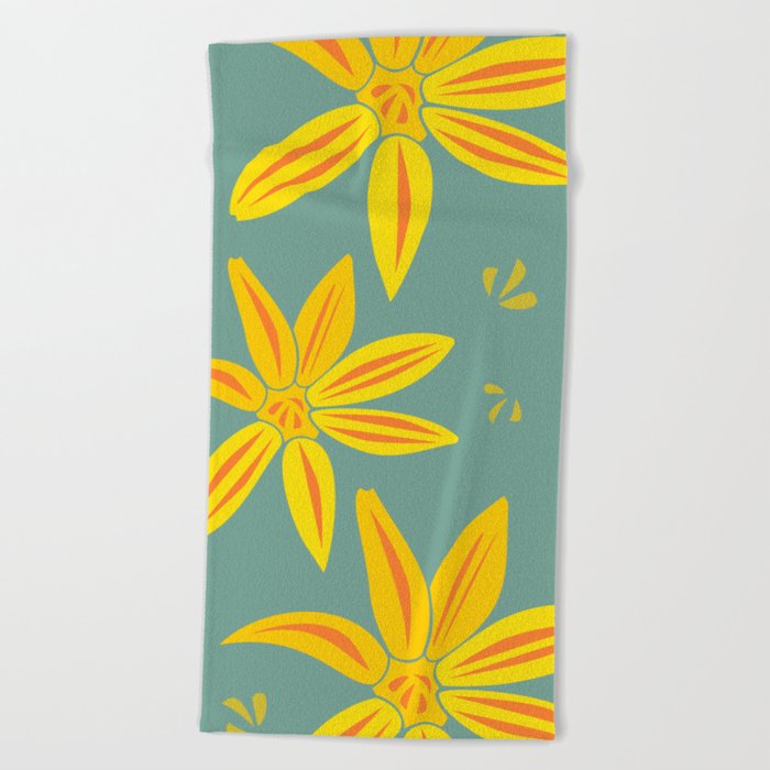Utah Wildflower Yellow Arnica Beach Towel