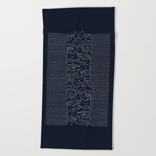 Furr Division Cats (Dark Blue) Beach Towel