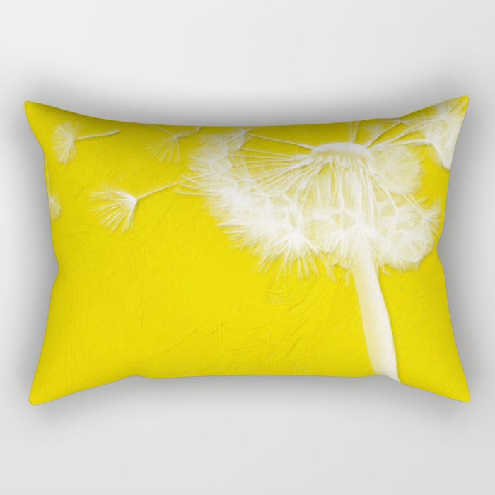 Dandelion freesia yellow art and home accessories Rectangular Pillow