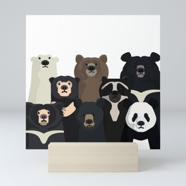 Bear family portrait Mini Art Print