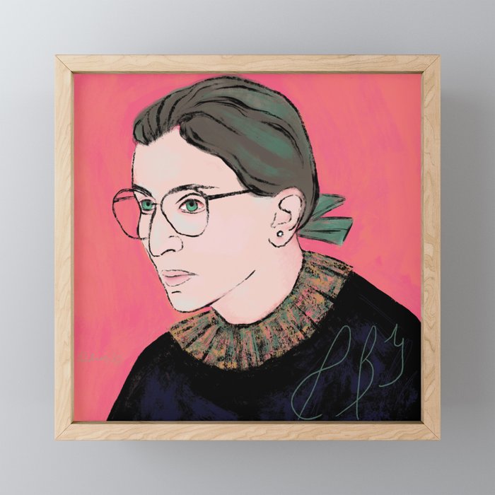 Ruth Bader Ginsburg Framed Mini Art Print